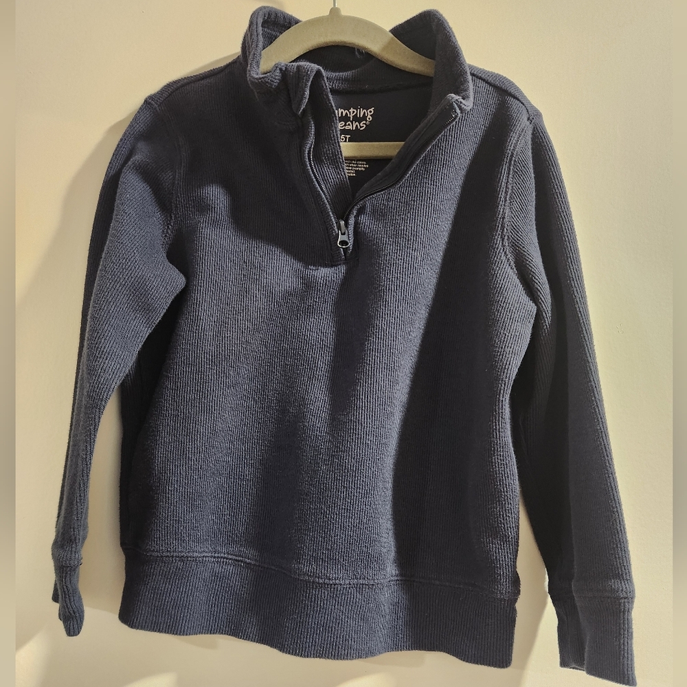 Navy Quarter Zip Sweater 5T jumping beans - Picture 2 of 4